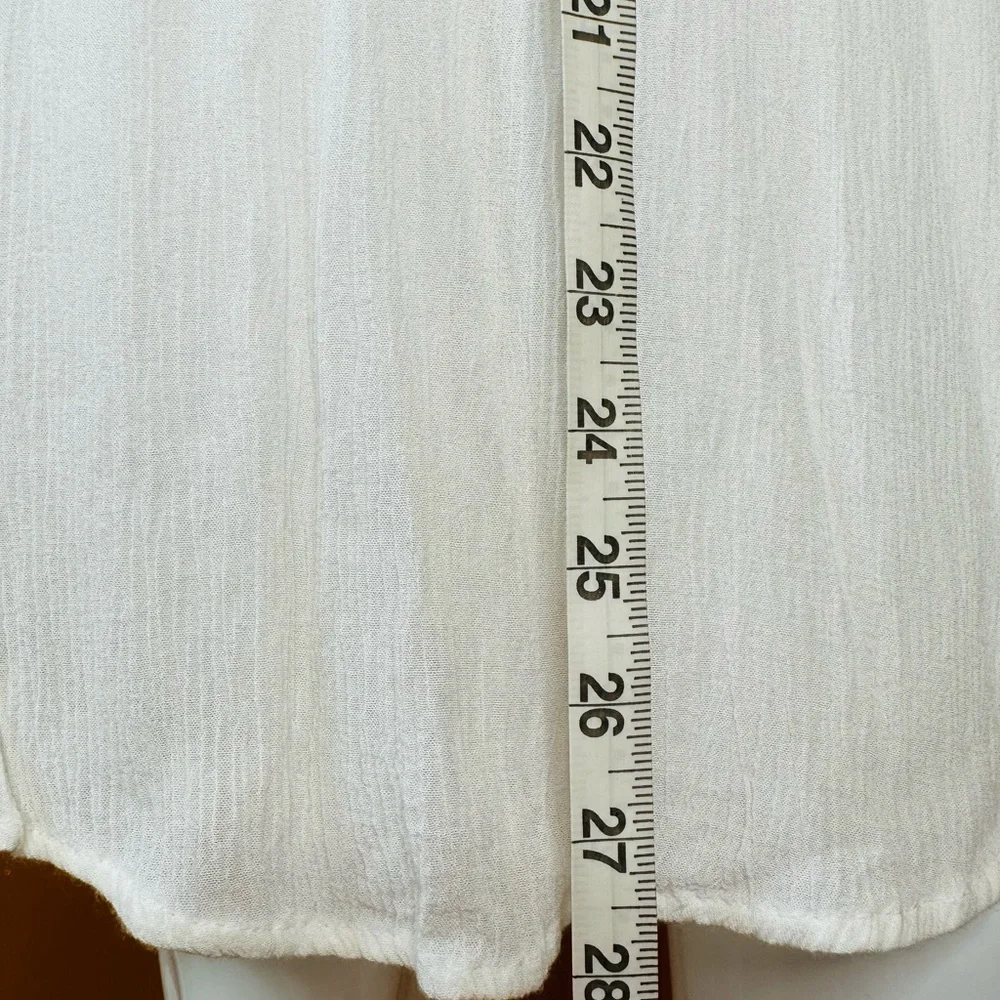 💚 White Swim Cover Up ☀️👙 Great Vacation  or Poolside / Over Tank Tops - Picture 6 of 6